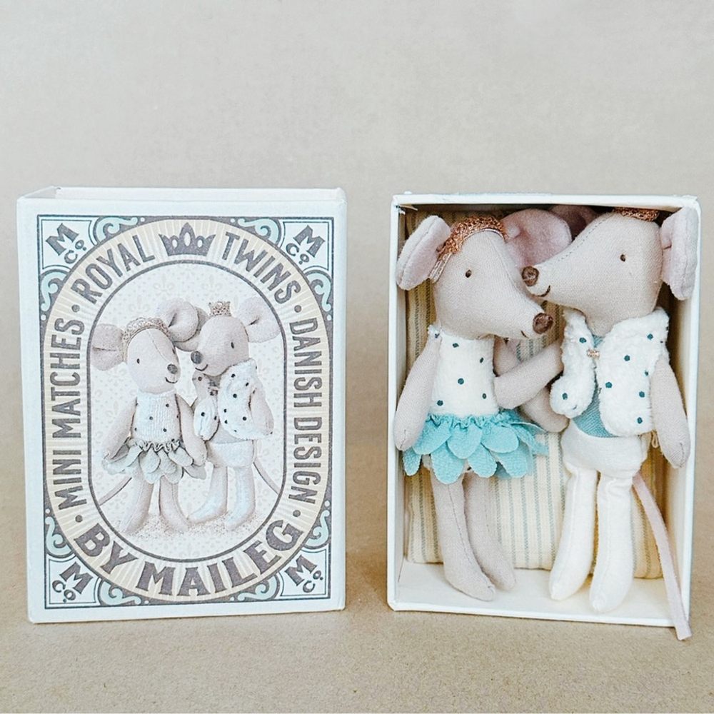 Retired Maileg Royal Twins Mice, Little sister and brother in Box​ - Picture 14 of 15